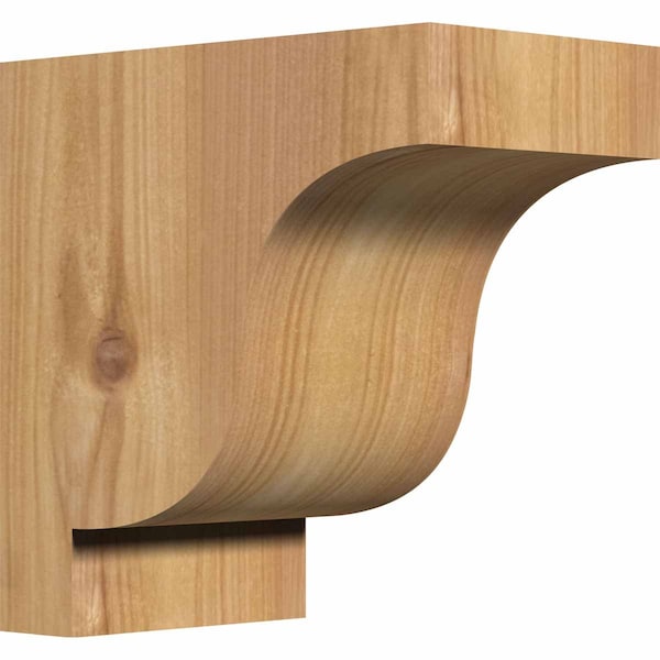 Ekena Millwork Newport Smooth Corbel, Western Red Cedar, 3 1/2"W x 6"D x 6"H COR04X06X06NEW00SWR - main